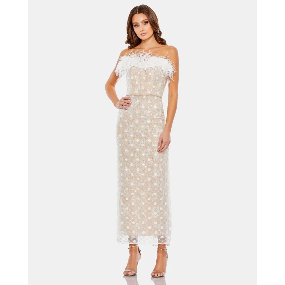 Mac Duggal Embellished Strapless Column Dress